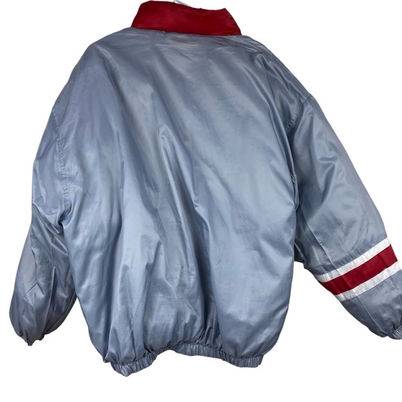 Ohio State Down Filled Reversible Coat Jacket “Starter” Size L Red Gray Puffer - Picture 11 of 16